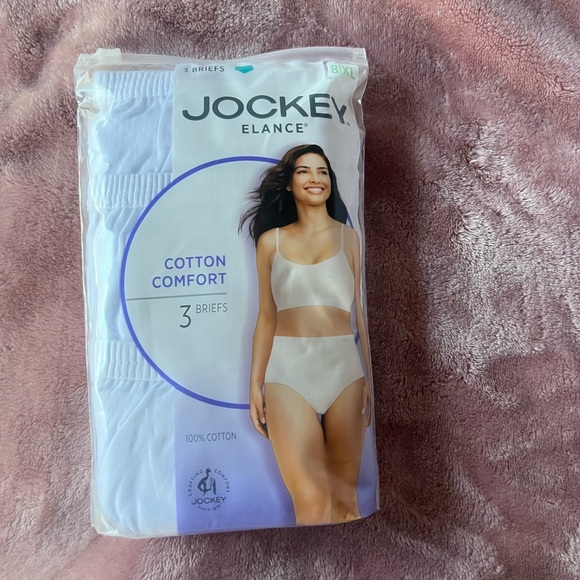 Jockey Elance Cotton Comfort Briefs in White - Picture 1 of 3